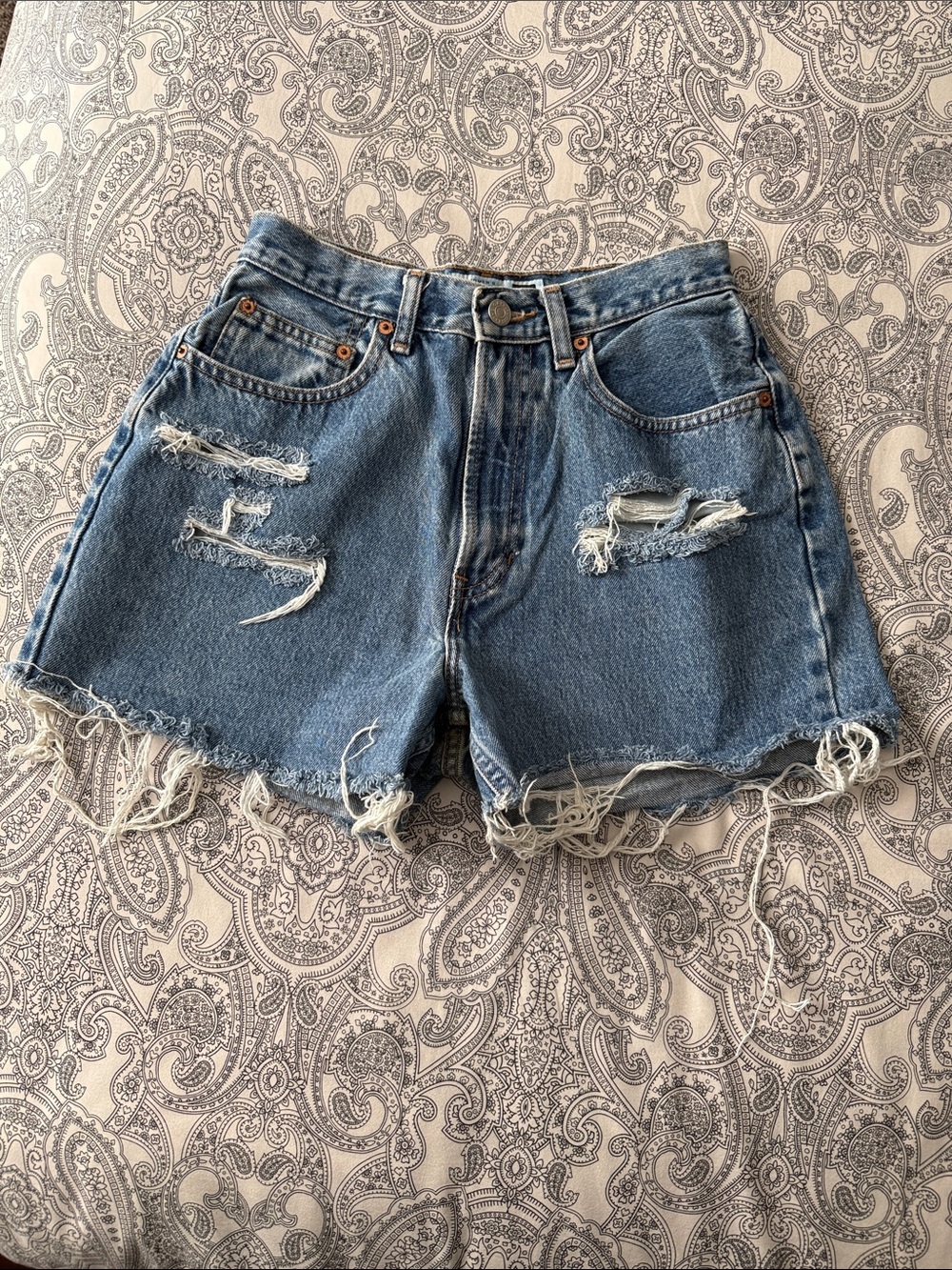 GAP Distressed Denim Shorts - Blue